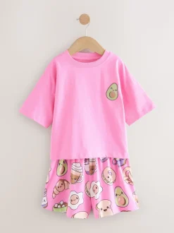 Rose/Bleu - Lot de 3 pyjamas (3-16ans)