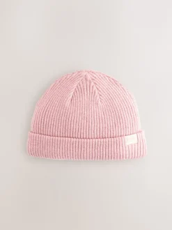 Rose/Crème - Bonnet bébé à torsades, lot de 2 (0mois-2ans)