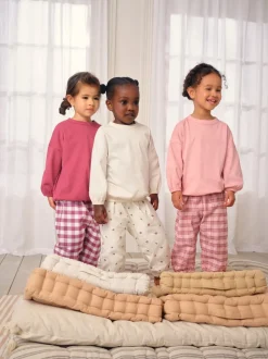 Rose/Crème À carreaux - Pantalon de pyjama tissé, lot de 3 (9mois-10ans)
