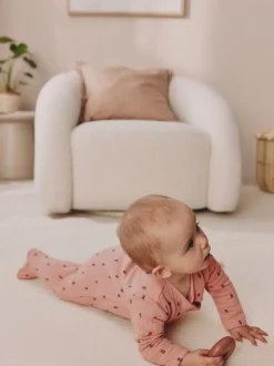 Rose/Crème - Lot de 2 dors-bien matelassés bébé