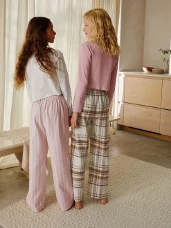 Rose/Crème - Lot de 2 pantalons de pyjama tissés (3-16ans)