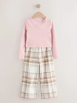 Rose/Crème - Lot de 2 pantalons de pyjama tissés (3-16ans)