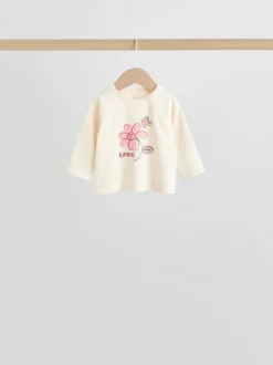 Rose/crème fleur - Ensemble Bébé Manches longues et Leggings 8 Pieces (0mois-2ans)