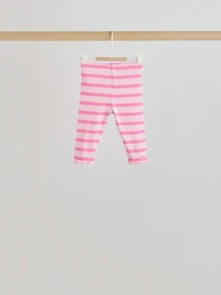 Rose/crème fleur - Ensemble Bébé Manches longues et Leggings 8 Pieces (0mois-2ans)