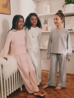 Rose/écru/gris - Lot de 3 pyjamas amples (3-16ans)