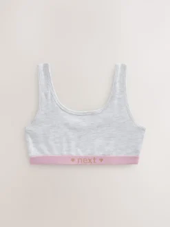 Rose/Gris - Lot de 3 crop tops (5-16 ans)