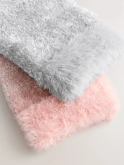 Rose/gris scintillant - Paquet de chaussettes Velvet Cosy 2