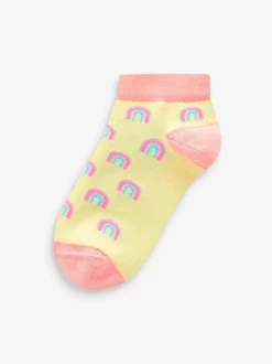 Rose/gris/violet - 5 Lot de chaussettes de sport en coton riche en licorne Character
