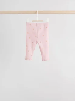 Rose/marron/cœur - Paquet de jambières pour bébé 4 (0mois-2ans)