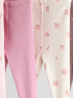 Rose/marron/cœur - Paquet de jambières pour bébé 4 (0mois-2ans)