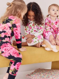 Rose/Noir - Lot de 3 pyjamas Snuggle (9mois-16ans)