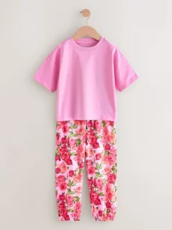 Rose/Noir - Lot de 3 pyjamas fleuris (3-16ans)