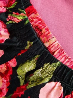 Rose/Noir - Lot de 3 pyjamas fleuris (3-16ans)