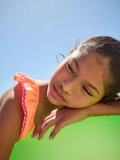 Rose/Orange - Bikini à volants (3-16ans)