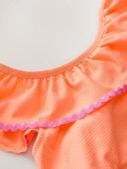 Rose/Orange - Bikini à volants (3-16ans)