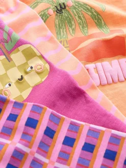 Rose/Orange - Ensemble short haut et cycliste Lot de 2 (3mois7ans)