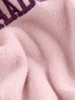 Rose/rouge bordeaux - Polaire graphique à demi-zippée