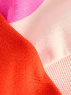 Rose/rouge motif cœurs - Ensemble Sweat-shirt et jogging Coupe ballon (3mois -7ans)