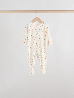 Rose/rouille Ditsy Fleuri - Lot de 5 dors-bien bébé (0-2ans)