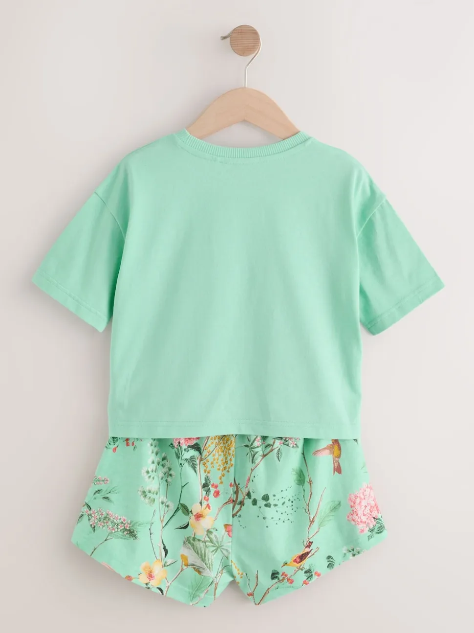 Rose/vert à fleurs - Pyjama court 3 Pack (3-16ans)