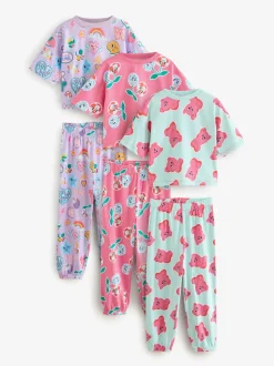 Rose/Violet - Lot de 3 joggings de pyjama (3-16ans)