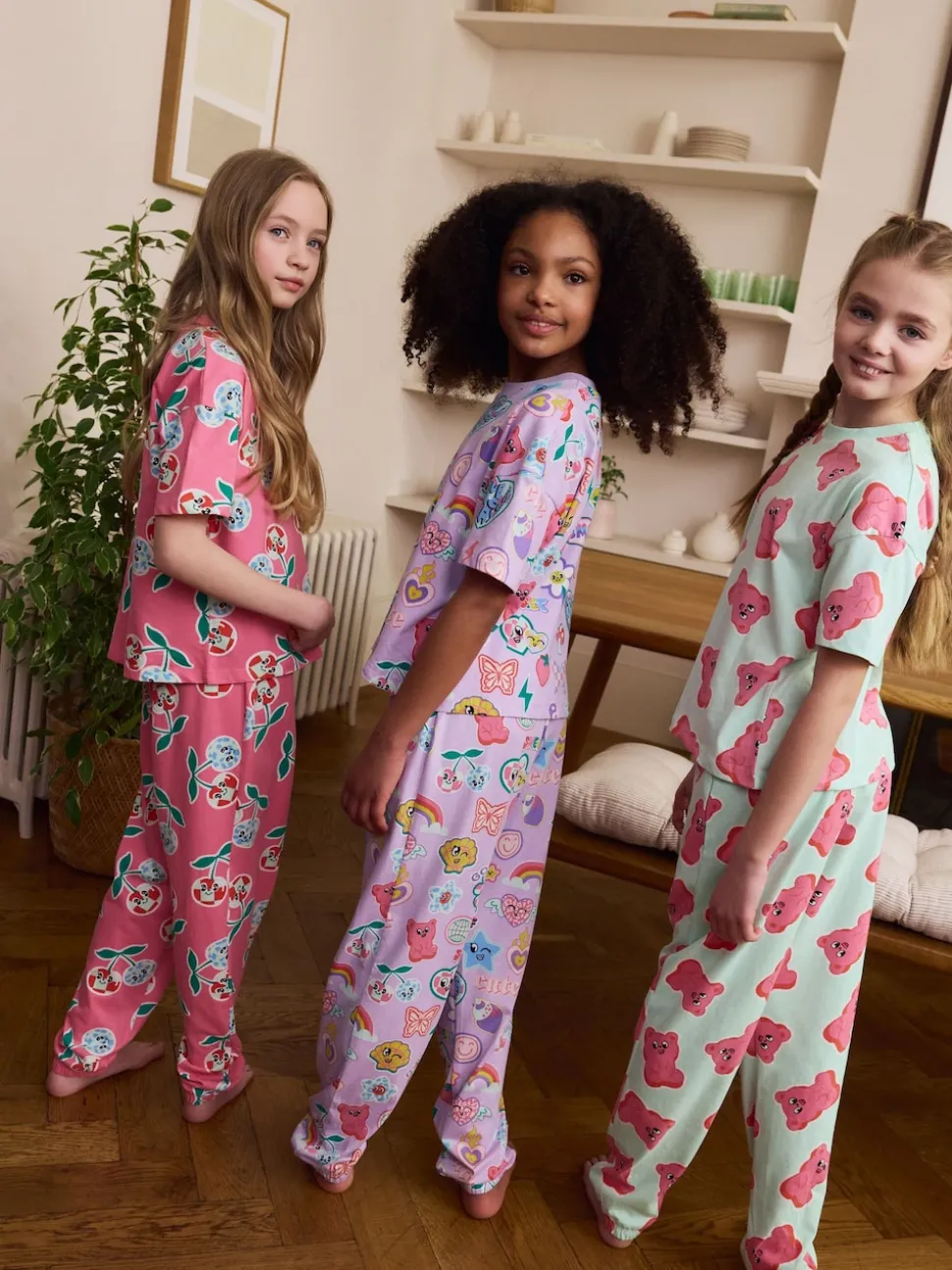 Rose/Violet - Lot de 3 joggings de pyjama (3-16ans)