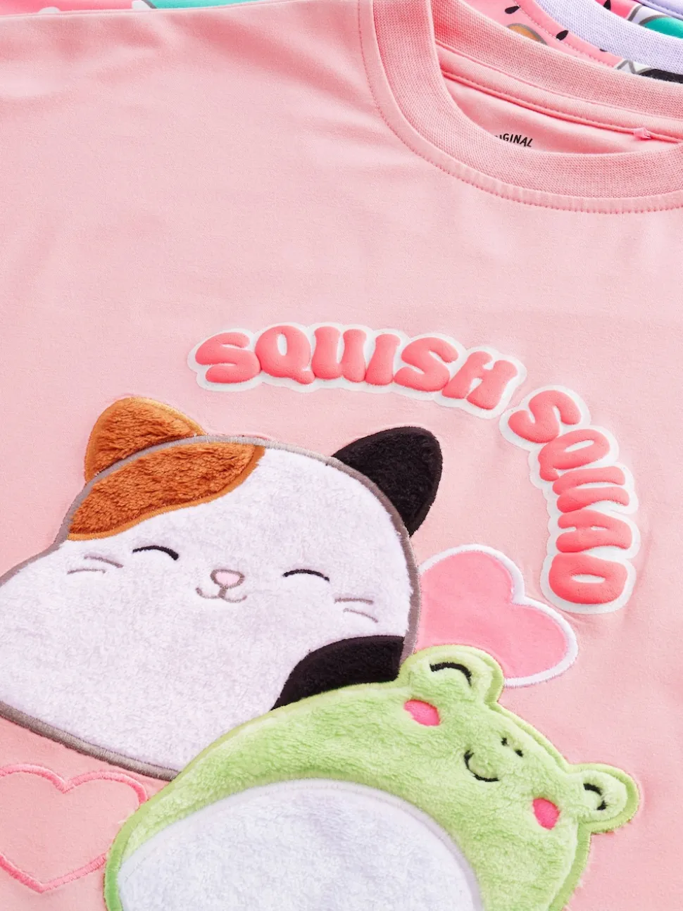 Rose/Violet - Squishmallows Nighties 2 Pack (5-14ans)