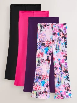 Rose/violet/graffiti - Leggings évasés (3-16ans)