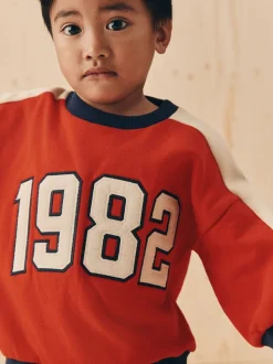 Rouge 1982 - Sweat imprimé All-over Col rond (3mois -7ans)