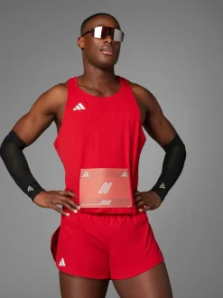 Rouge - Adidas Adizero Essentials Running Split Shorts