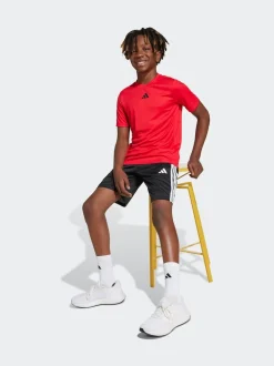 Rouge - adidas Train Essentials Ensemble T-shirt et short à 3rayures pour enfant