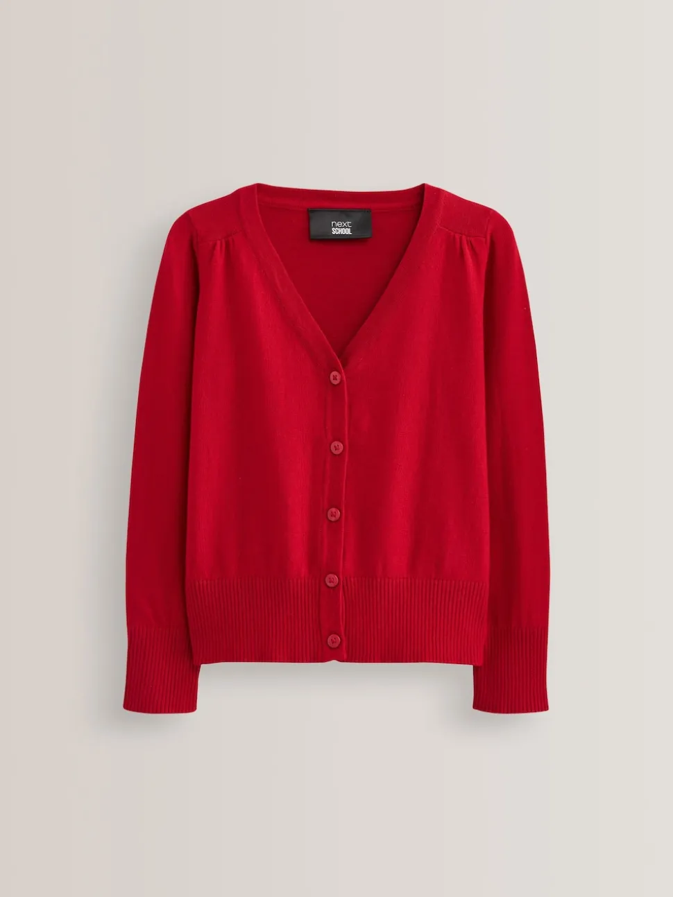 Rouge - Cardigan à col en V Cotton Rich School (3-16ans)