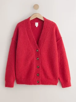 Rouge - Cardigan bouclé