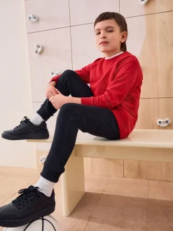 Rouge - Chandail scolaire à col roulé (3-17ans)