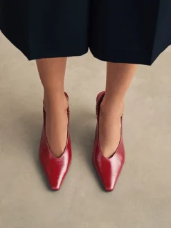 Rouge - Chaussures à talons hauts à bout pointu