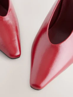 Rouge - Chaussures à talons hauts à bout pointu