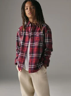 Rouge - Chemise Superdry à carreaux