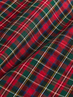 Rouge - Chemisier à carreaux avec col à volants (3-16ans)