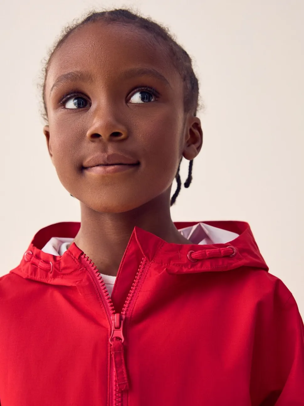 Rouge - Combinaison imperméable zippée à capuche (12mois -10ans)