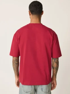 Rouge - Coupe ample - T-shirt épais