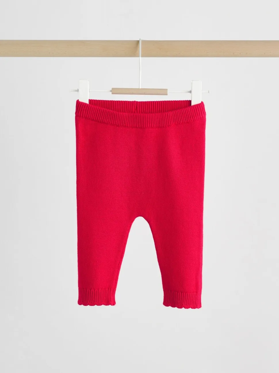 Rouge - Ensemble cardigan en maille à nœud à volants (0mois-3ans)