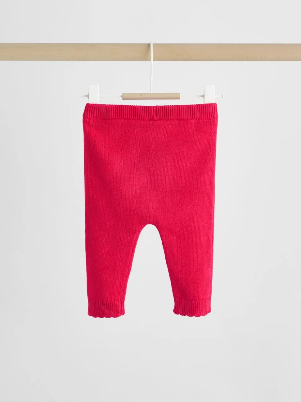 Rouge - Ensemble cardigan en maille à nœud à volants (0mois-3ans)