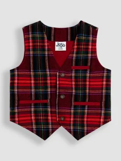 Rouge - Ensemble 3pièces avec gilet et chemise JoJo Maman Bébé
