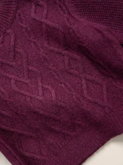 Rouge - Ensemble pull et jupe Miss en maille