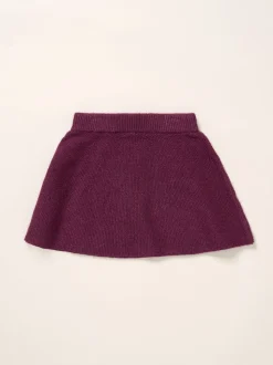 Rouge - Ensemble pull et jupe Miss en maille