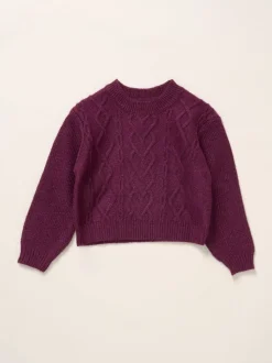 Rouge - Ensemble pull et jupe Miss en maille