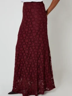 Rouge - Jupe longue Threadbare Maxi en dentelle