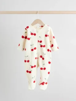 Rouge - Lot de 2 dors-bien bébé en micro polaire avec fermeture éclair bidirectionnelle