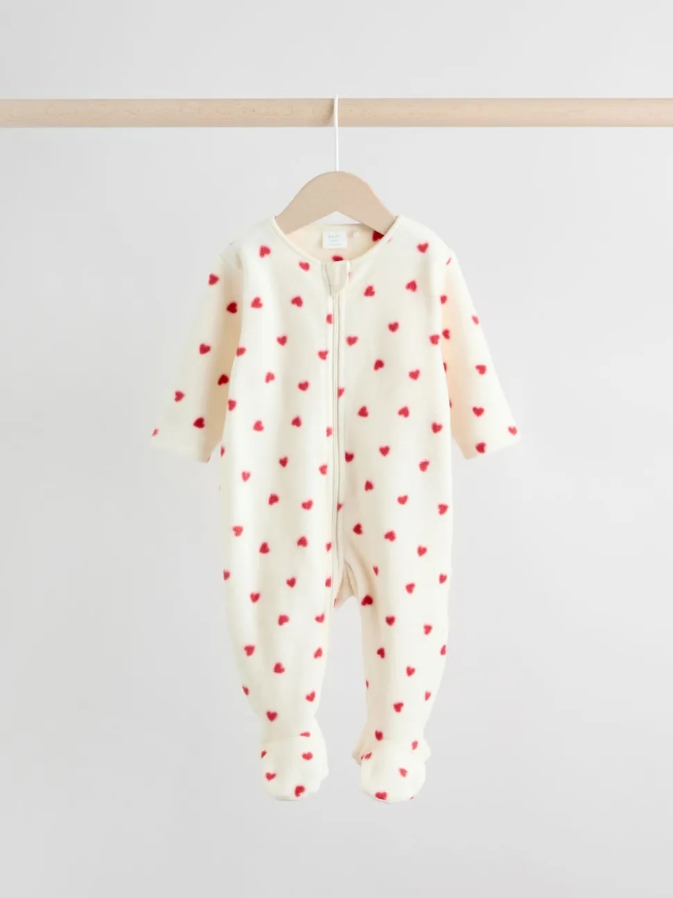 Rouge - Lot de 2 dors-bien bébé en micro polaire avec fermeture éclair bidirectionnelle