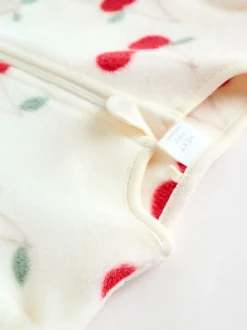 Rouge - Lot de 2 dors-bien bébé en micro polaire avec fermeture éclair bidirectionnelle